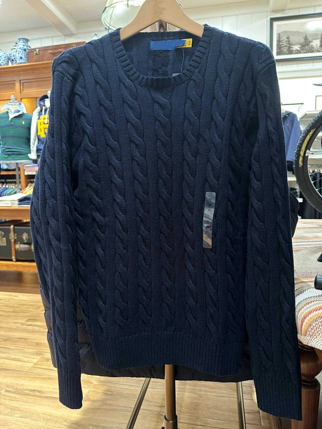 Ralph Lauren Ralph Lauren Men Wool Cable Knit Navy Sweater - Buy on Kakobuysheetfind