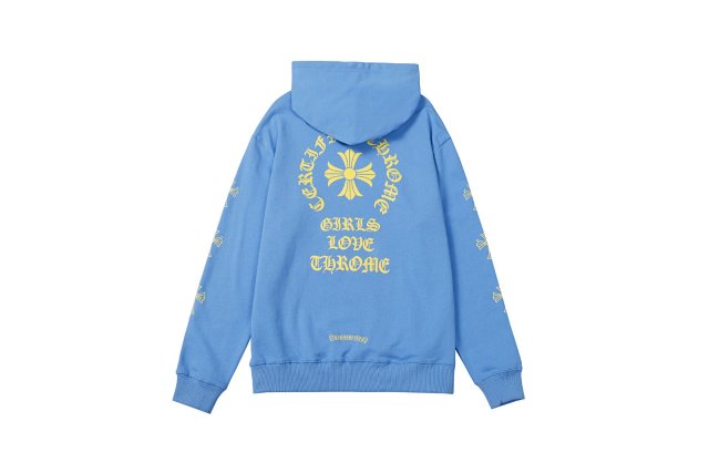 Chrome Hearts Chrome Hearts Blue Unisex Oversized Gothic Hoodie - Buy on Kakobuysheetfind