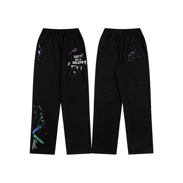 Gallery Dept Gallery Dept Black Paint Splatter Graffiti Cotton Pants - Buy on Kakobuysheetfind