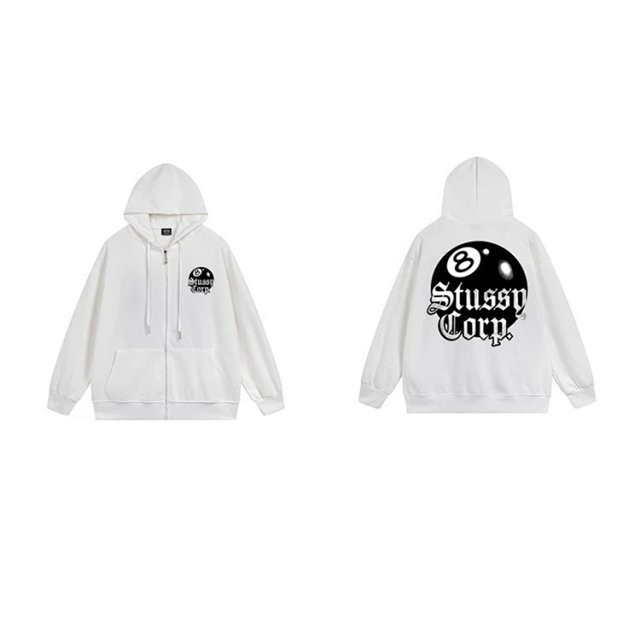 Stussy Stussy 8 Ball White Hoodie Unisex Streetwear Pullover - Buy on Kakobuysheetfind