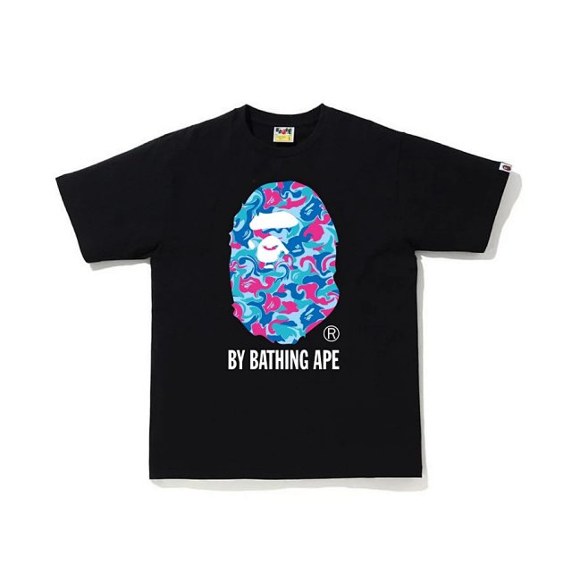 Bape Bape Black Shark Head Blue Camo Cotton T-Shirt - Buy on Kakobuysheetfind