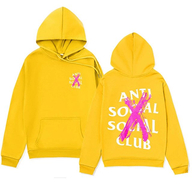 Anti Social Social Club Anti Social Social Club Yellow Graffiti Logo Hoodie - Buy on Kakobuysheetfind