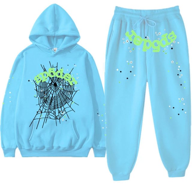 Sp5der Sp5der Blue Hoodie Unisex Streetwear Pullover Outfit - Buy on Kakobuysheetfind