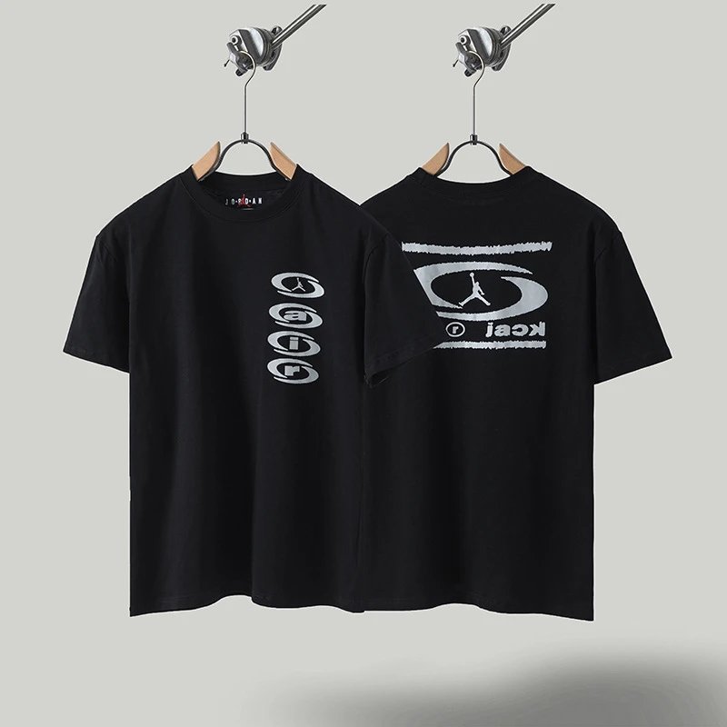Balenciaga Black Cotton Logo Graphic Unisex T-Shirt