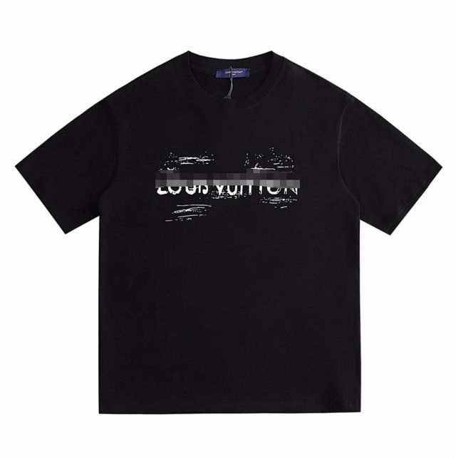 Louis Vuitton Louis Vuitton Black Distressed Logo Cotton T-Shirt - Buy on Kakobuysheetfind