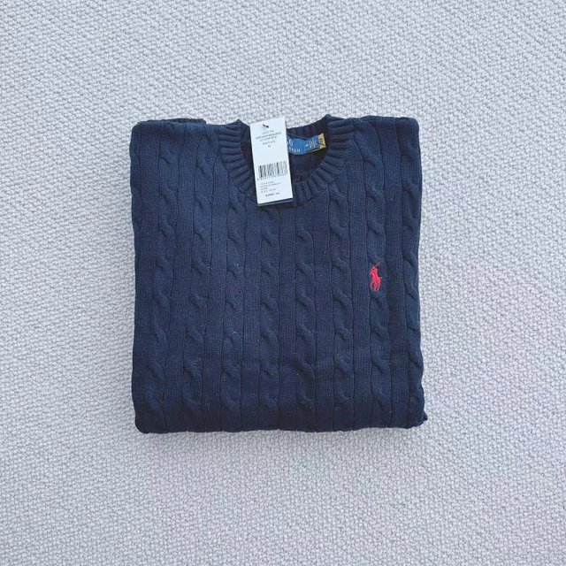 Ralph Lauren Ralph Lauren Navy Cable Knit Cotton Crewneck Sweater - Buy on Kakobuysheetfind