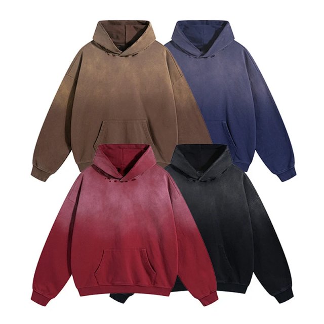 Other HoodiesOther Retro Gradient Red Unisex Cotton Hoodie - Buy on Kakobuysheetfind