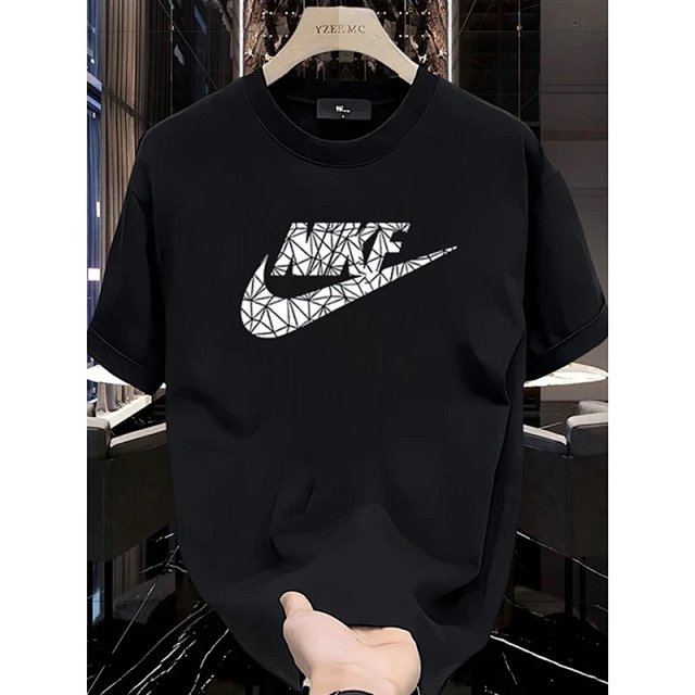 Nike Nike Black Geometric Reflective Logo Cotton T-Shirt - Buy on Kakobuysheetfind