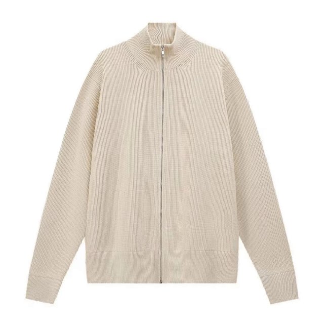 Maison Margiela Maison Margiela Beige Cotton Knit Zip Cardigan Sweater - Buy on Kakobuysheetfind
