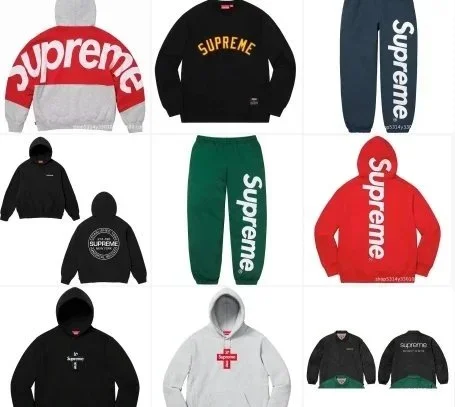 Supreme Long sleeve trousers Hoodie Set