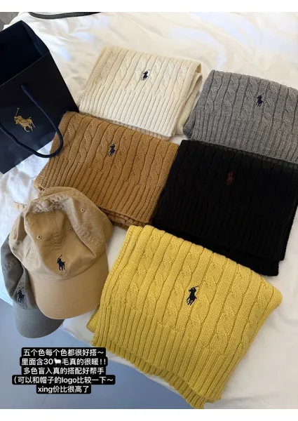 Ralph Lauren Cable Knit Scarf Assorted Colors Scarves - 8
