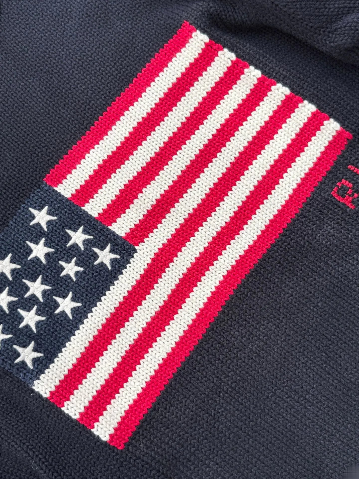 Polo Ralph Lauren American Flag Knit Sweater Navy - 10