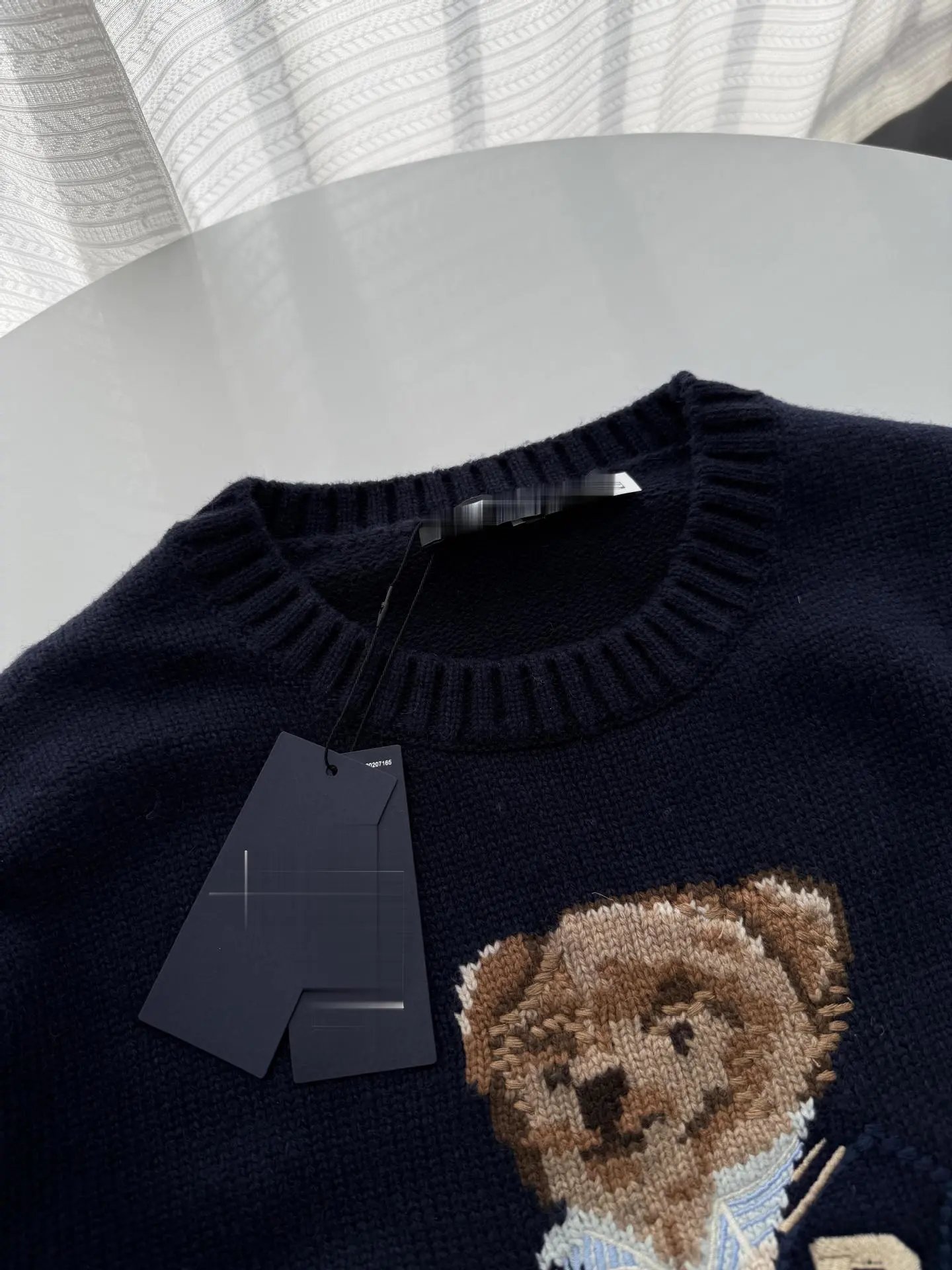 Ralph Lauren Polo Bear Embroidered Navy Sweater - 4