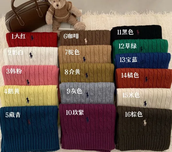 Ralph Lauren Cable Knit Scarf Assorted Colors Scarves - 1