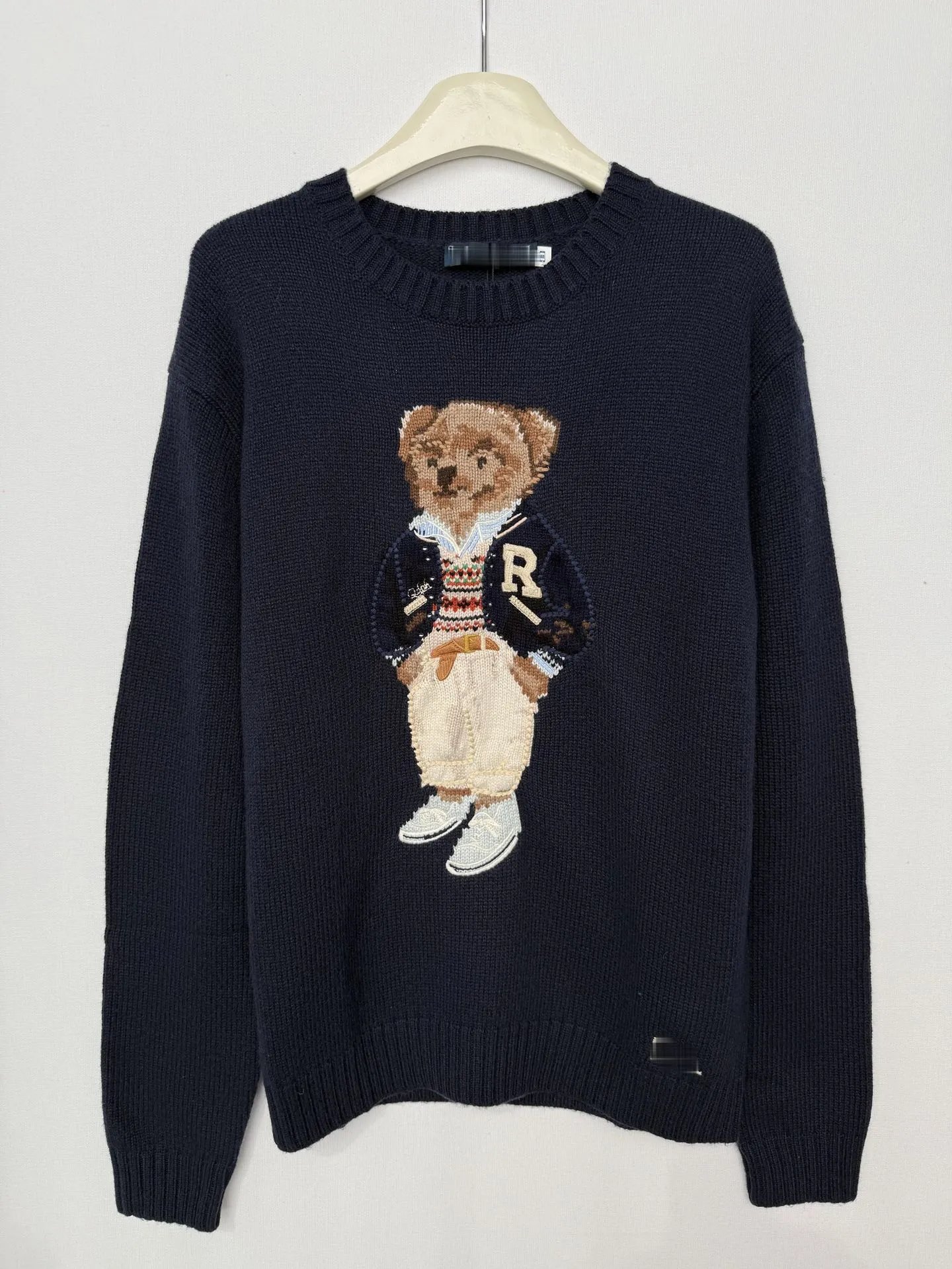 Ralph Lauren Polo Bear Embroidered Navy Sweater - 11