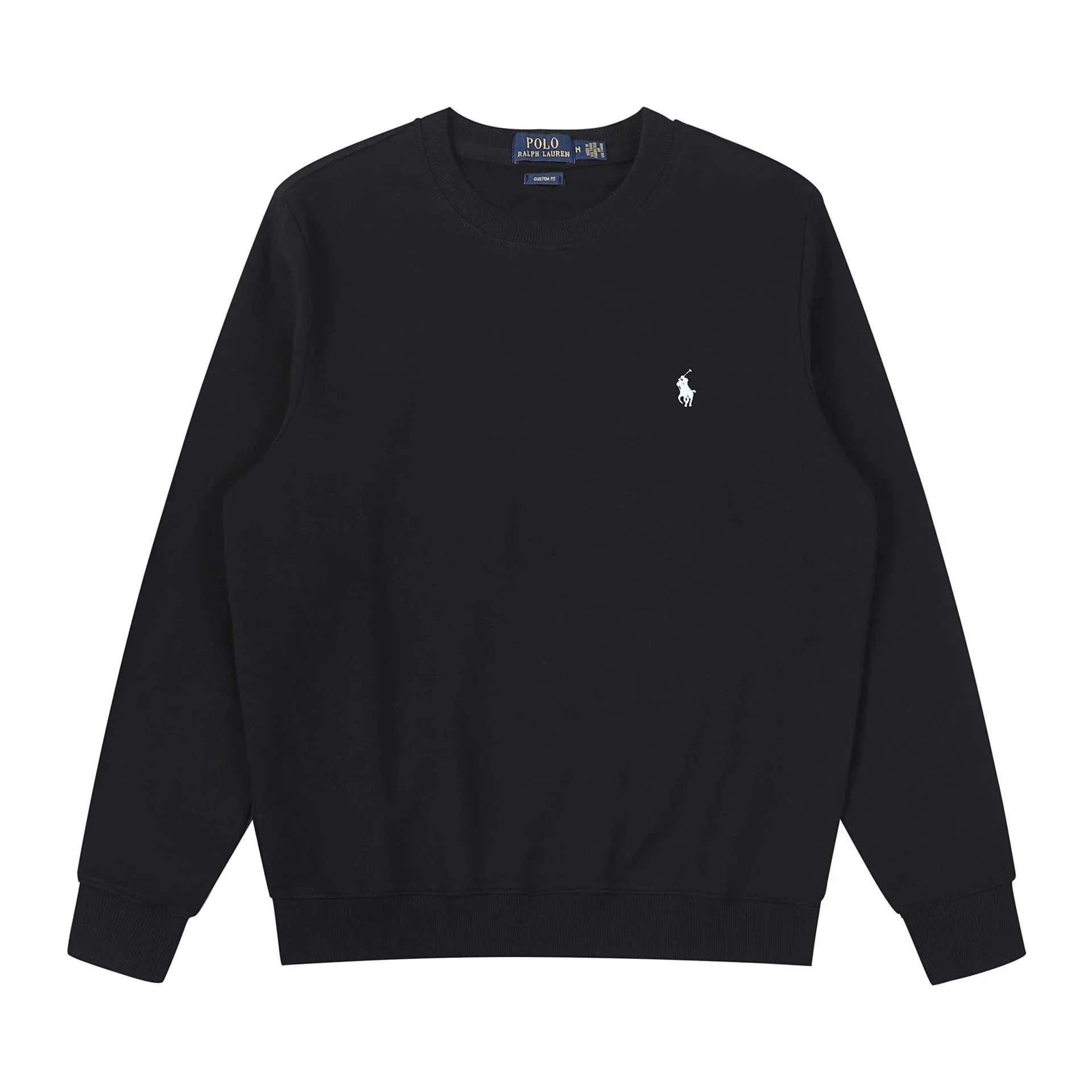 Round Neck Black White Label