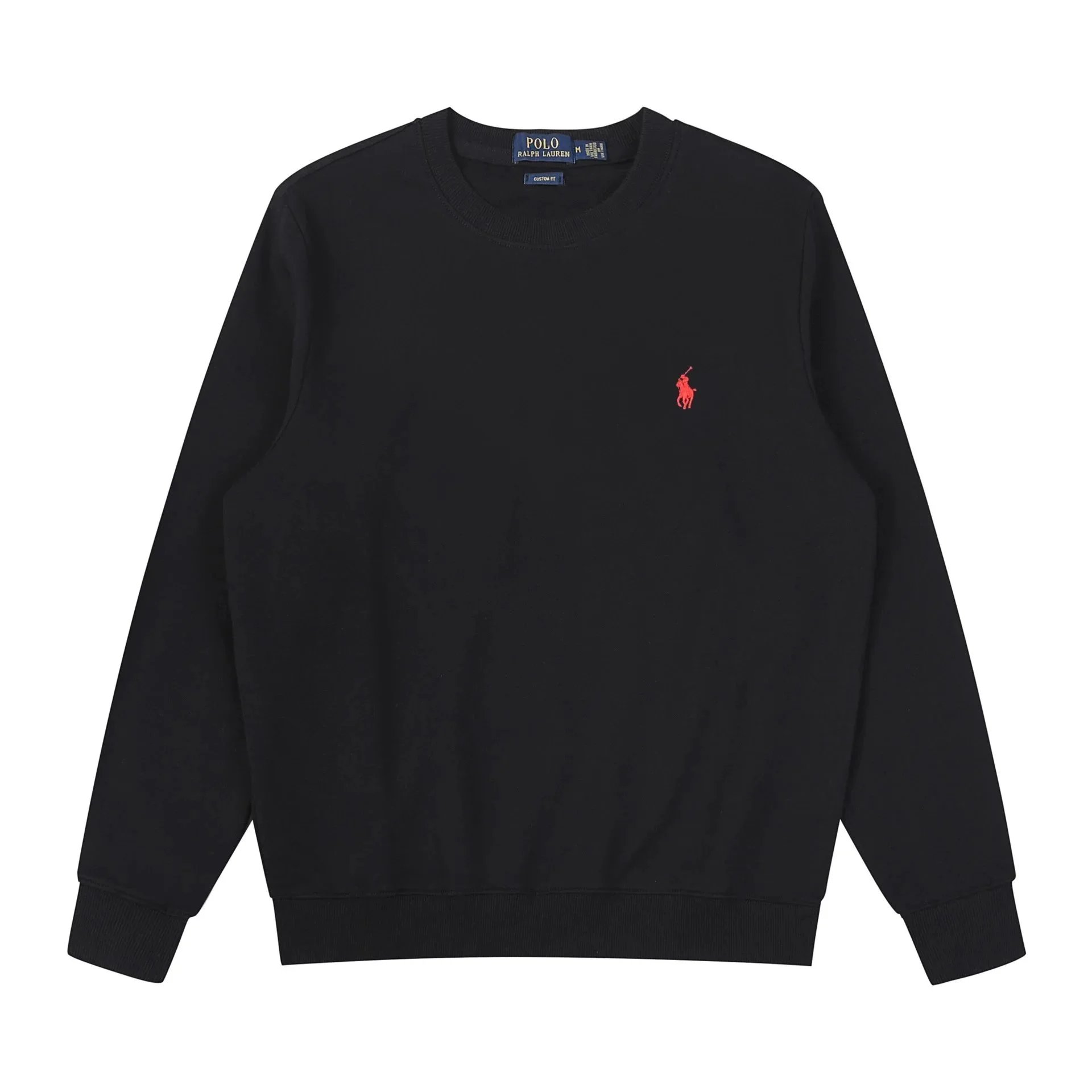 Crew Neck Black Red Label