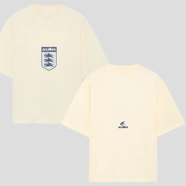 England Football Association Scuffers England Crest T-Shirt Cream T-Shirts - 1