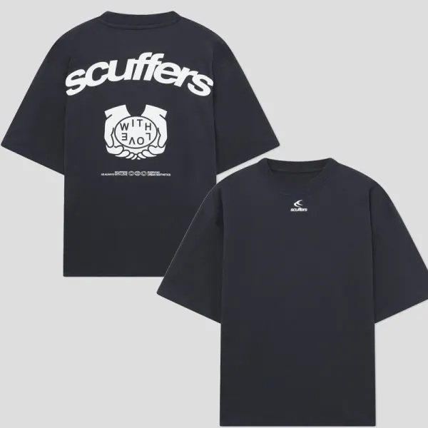 Design Scuffers With Love Graphic T-Shirt Black T-Shirts - 1