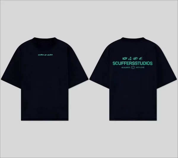 Design Scuffers Studios Graphic Print Black T-Shirt T-Shirts - 1