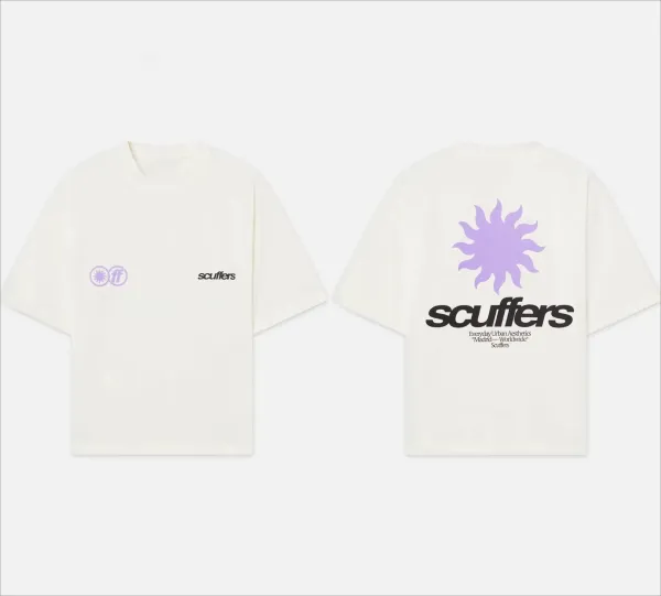 Design Scuffers Sunburst Graphic T-Shirt Off-White T-Shirts - 7