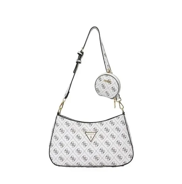 Design Guess G-Logo Monogram White Hobo Bag with Detachable Coin Purse Hobo Bag - 1