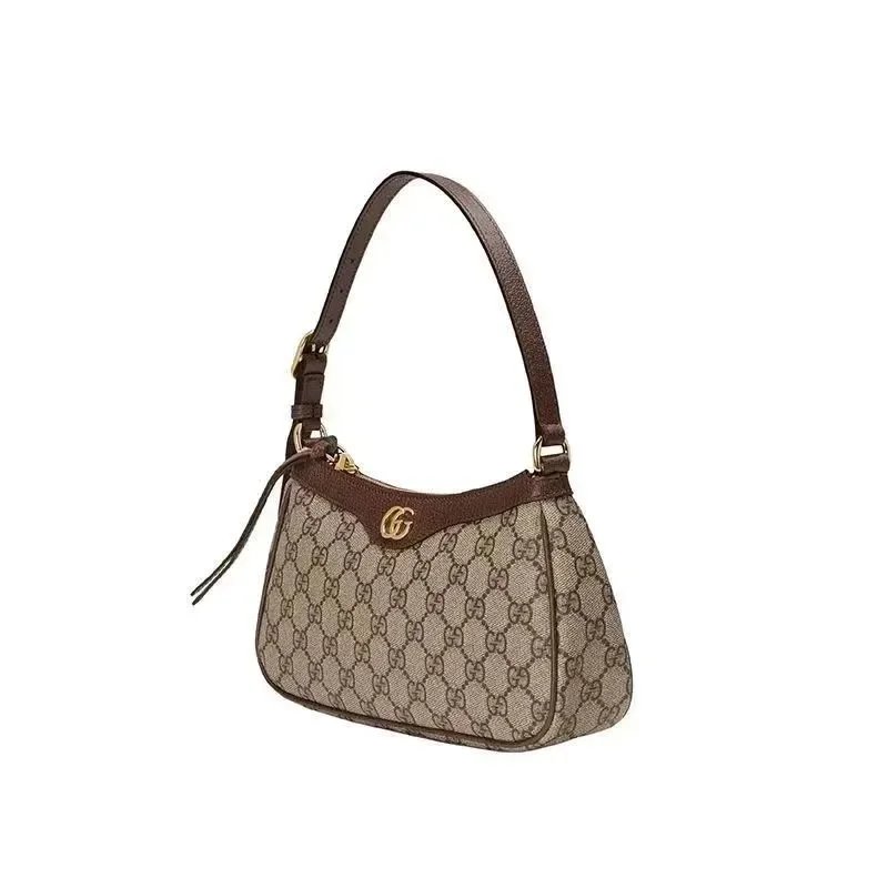 Gucci GG Marmont Mini Chain Bag Beige Canvas Shoulder Bag - 5