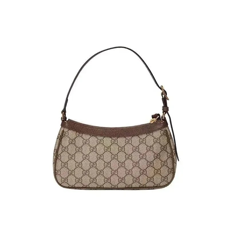 Gucci GG Marmont Mini Chain Bag Beige Canvas Shoulder Bag - 4