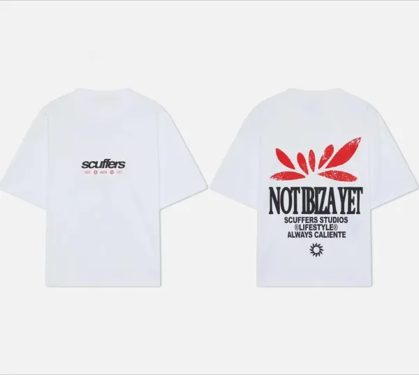 Design Scuffers Sunburst Graphic T-Shirt Off-White T-Shirts - 6
