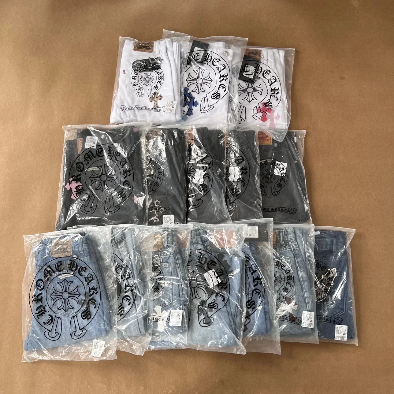 Chrome Hearts x Levi's 501 Cross-Embroidered Denim Jeans - 4