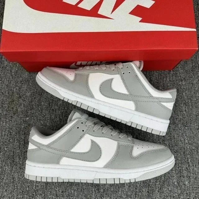 Nike Dunk Low Burgundy and White Sneakers - 2