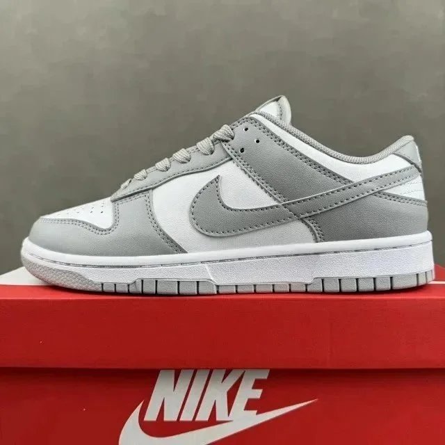 Nike Dunk Low Burgundy and White Sneakers - 7