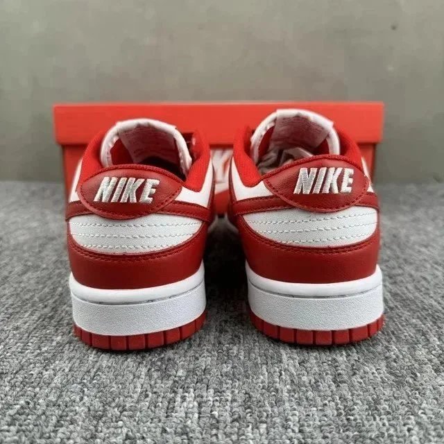 Nike Dunk Low Burgundy and White Sneakers - 10