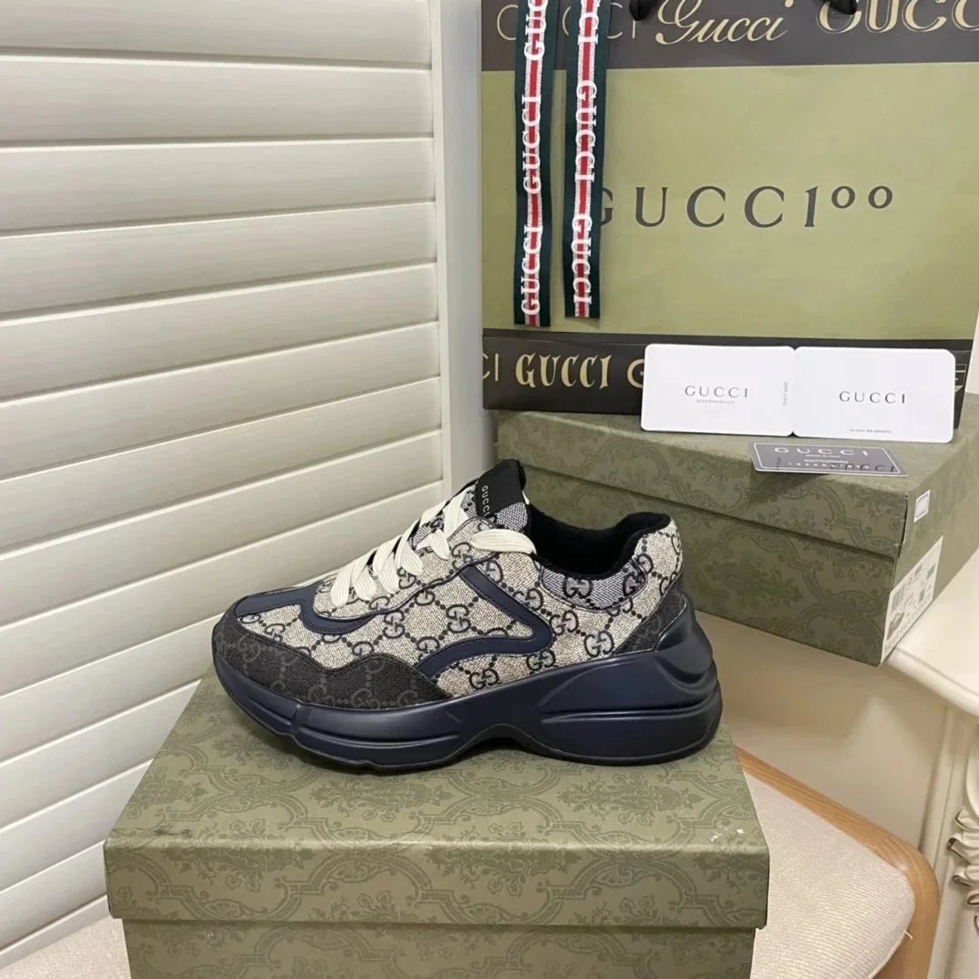 Gucci Rhyton GG Supreme Multicolor Chunky Sneakers - 4