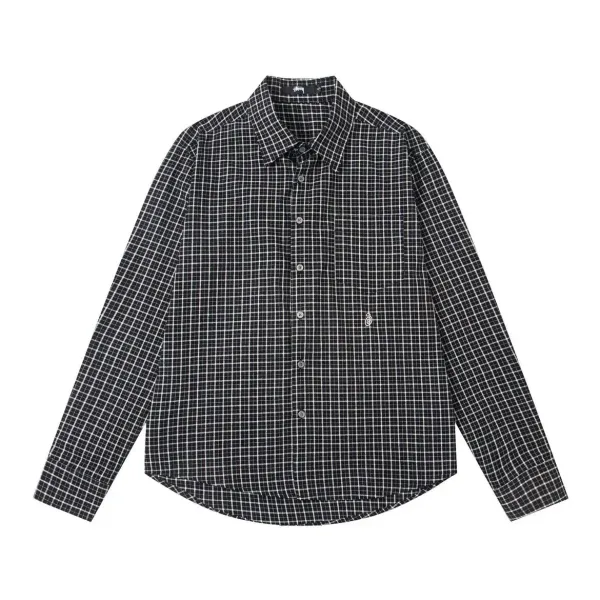 Stussy Checkered Long-Sleeve Shirt Beige - 9