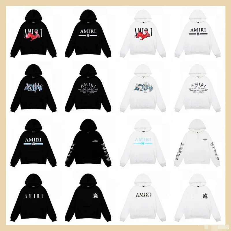 CR Leopard Print Gradient Letter Logo Angel Hoodie Sweatshirt Couples Matching Set