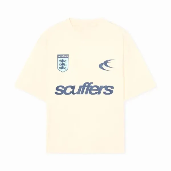England Football Association Scuffers England FA x Scuffers Graphic T-Shirt Cream T-Shirts - 1