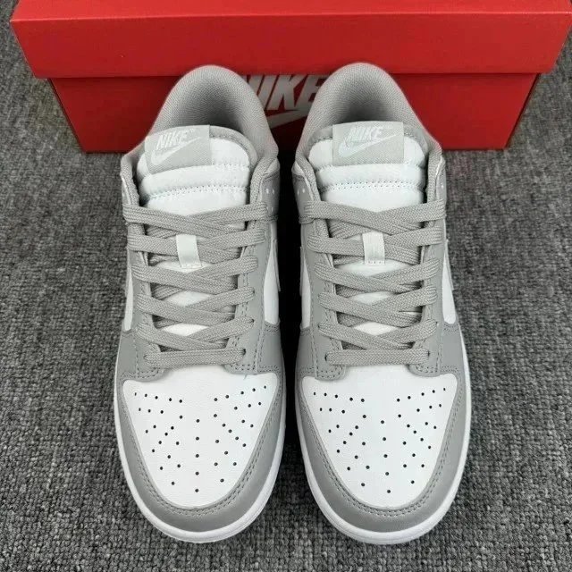 Nike Dunk Low Burgundy and White Sneakers - 5