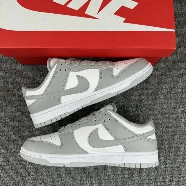 Nike Dunk Low Burgundy and White Sneakers - 3