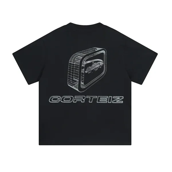Corteiz Cube Logo Black T-Shirt - 1