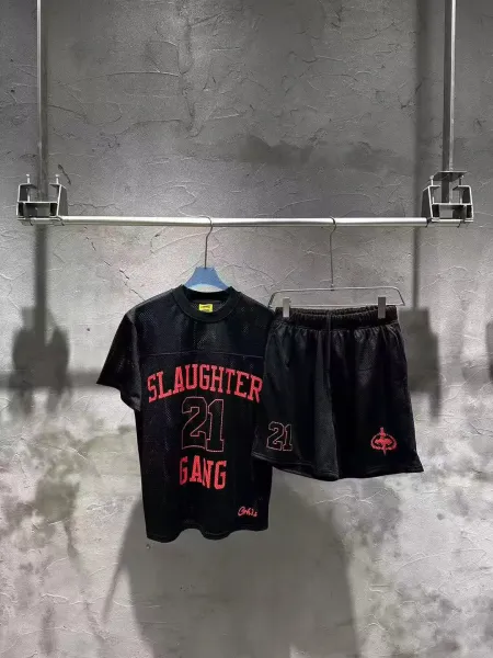 Design Slaughter Gang 21 Mesh Jersey Set Black Sets - 1