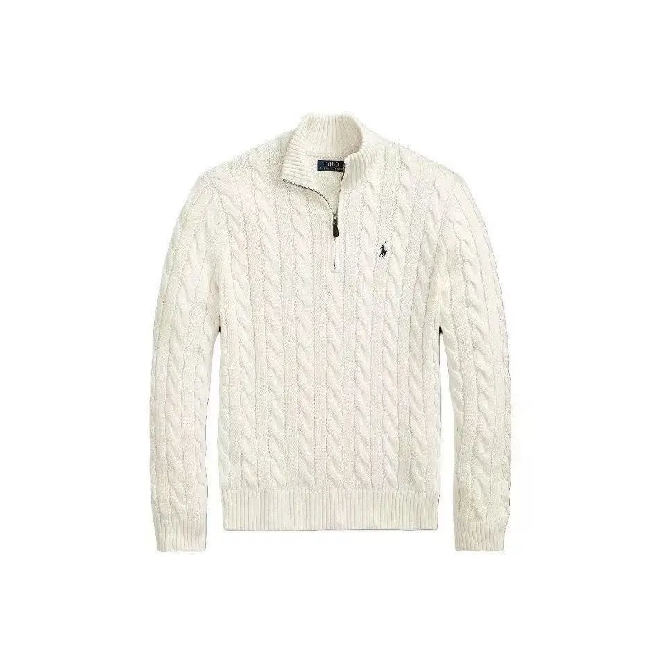 Cable Knit Sweater with Stand-Up Collar photo 5