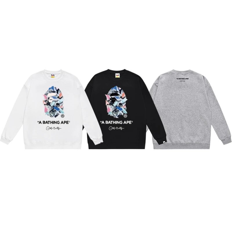 Grey Heather Sweatshirt With Penguin Graphic Casual Pullover