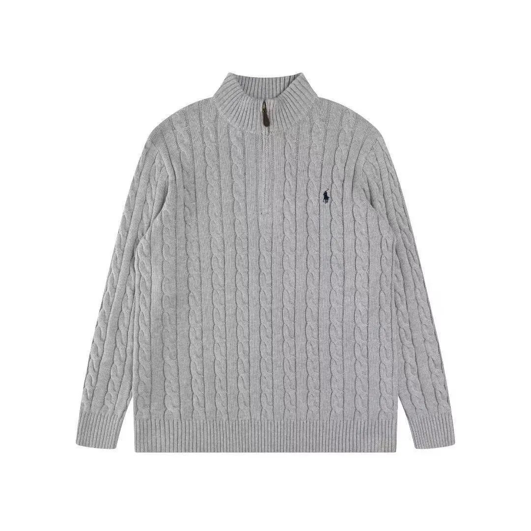 Cable Knit Sweater with Stand-Up Collar photo 2