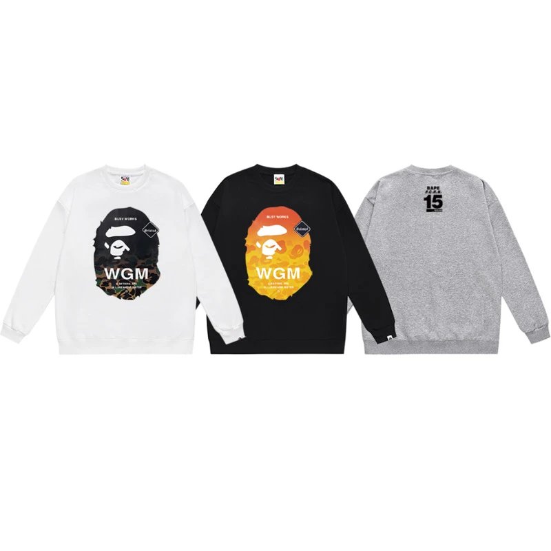Grey Heather Sweatshirt With Penguin Graphic Casual Pullover