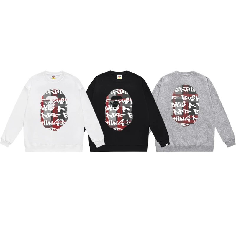 Grey Heather Sweatshirt With Penguin Graphic Casual Pullover
