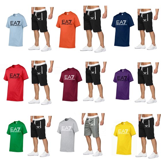 Fashion Trend Short Sleeve Shorts Set Size 11-46 DZ