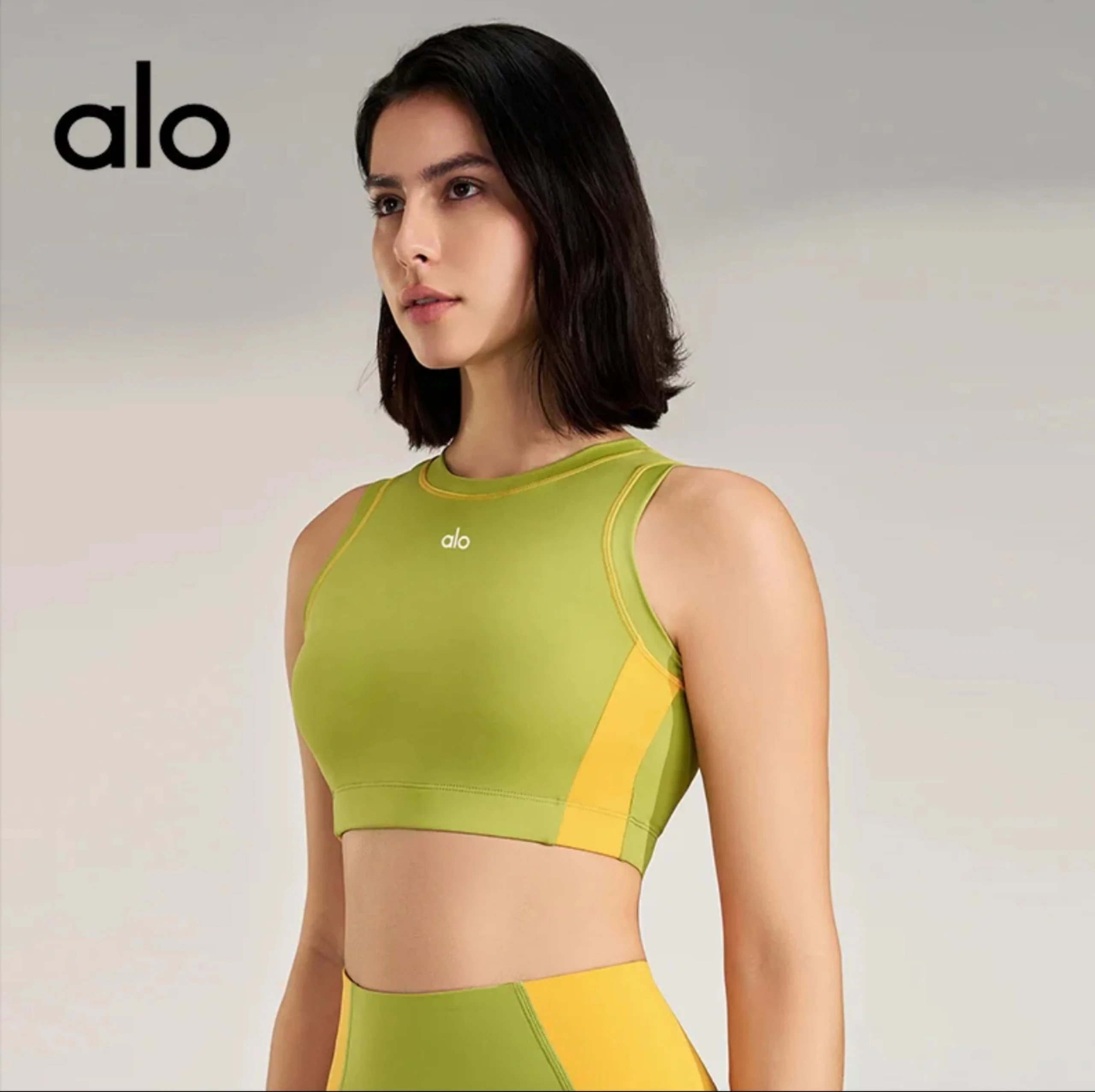 Alo Underwear Color-Block High-Neck Sports Bra image 4