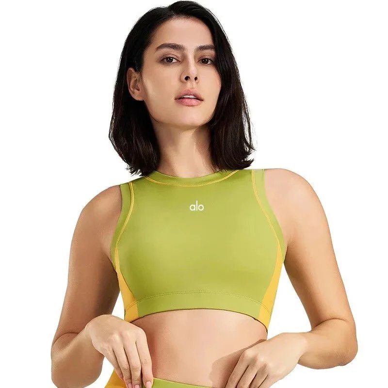 Alo Underwear Color-Block High-Neck Sports Bra image 5