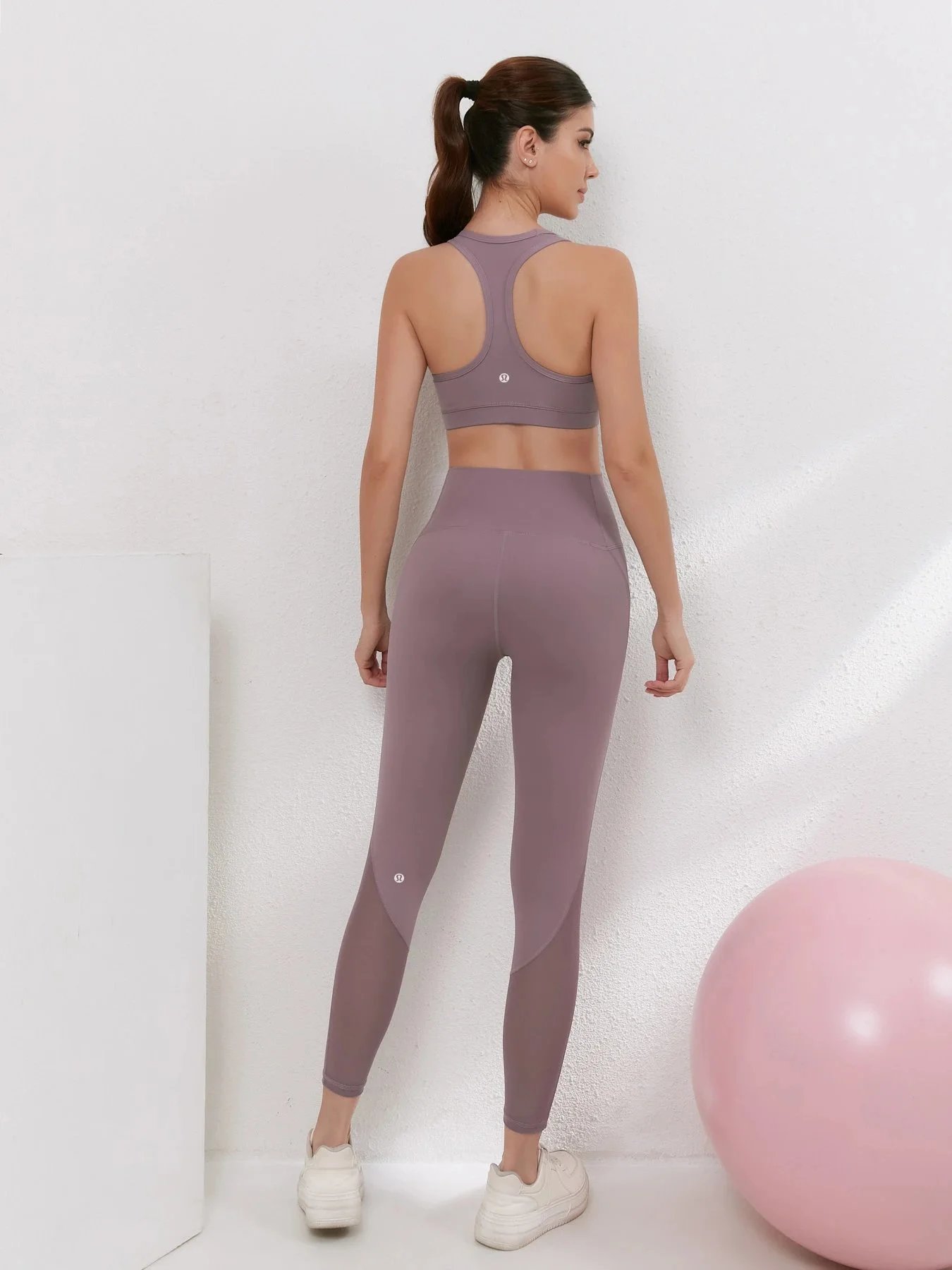 lululemon Matching Sets Racerback Sports Bra and Mesh-Panel Leggings Set image 5